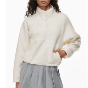 Aritzia  Sunday bets Cream Fleece Sweater sz xl